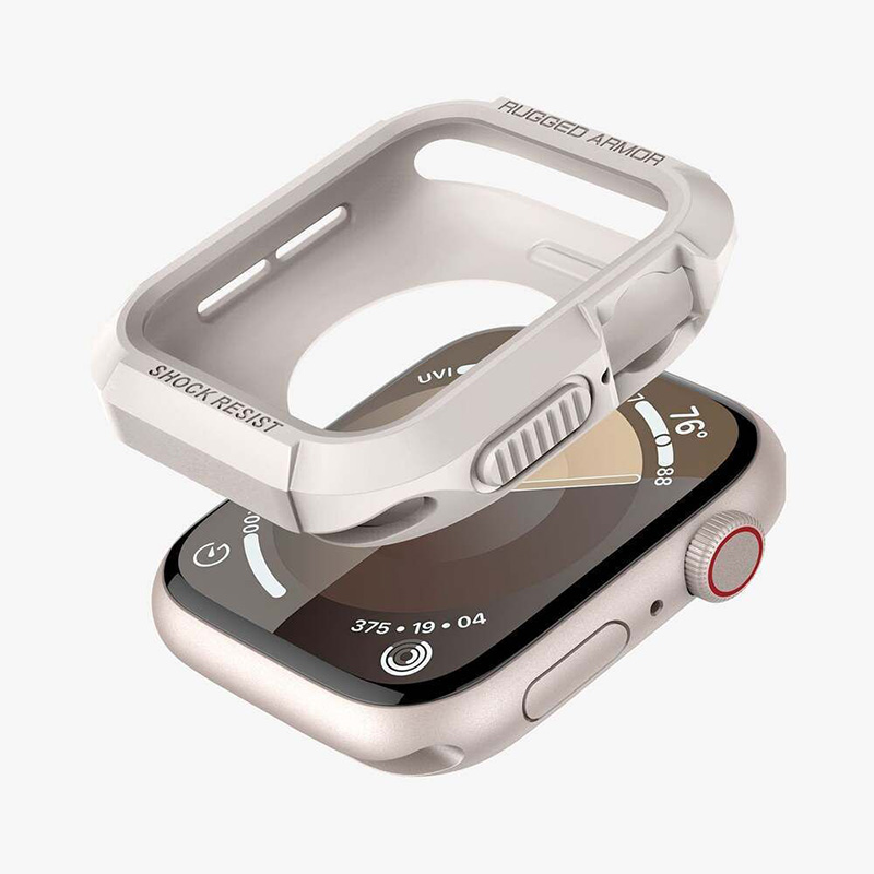 Spigen Rugged Armor - Obudowa do Apple Watch 4/5/6/7/8/9/SE 44/45 mm (Dune Beige)