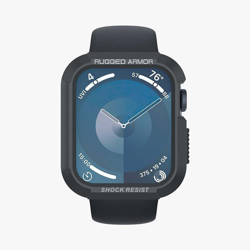 Spigen Rugged Armor - Obudowa do Apple Watch 4/5/6/7/8/9/SE 44/45 mm (Dark Grey)