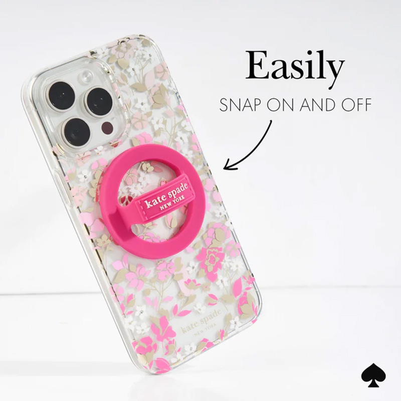 Kate Spade New York Magnetic Loop Grip - Uchwyt MagSafe na palec (Pom Pom Pink)