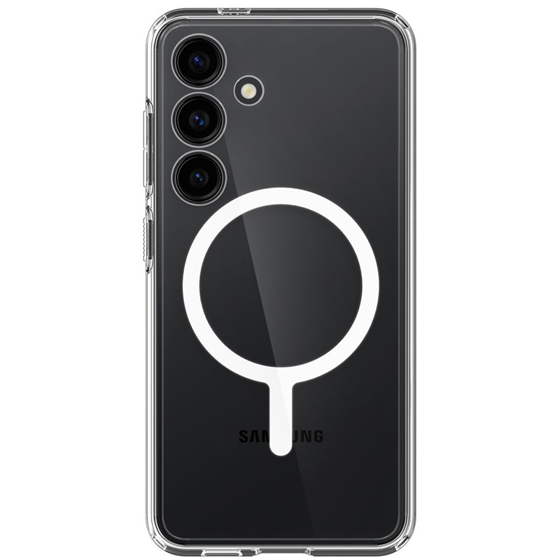 Spigen Crystal Hybrid OneTap Ring MagSafe - Etui do Samsung Galaxy S24 (Biały)