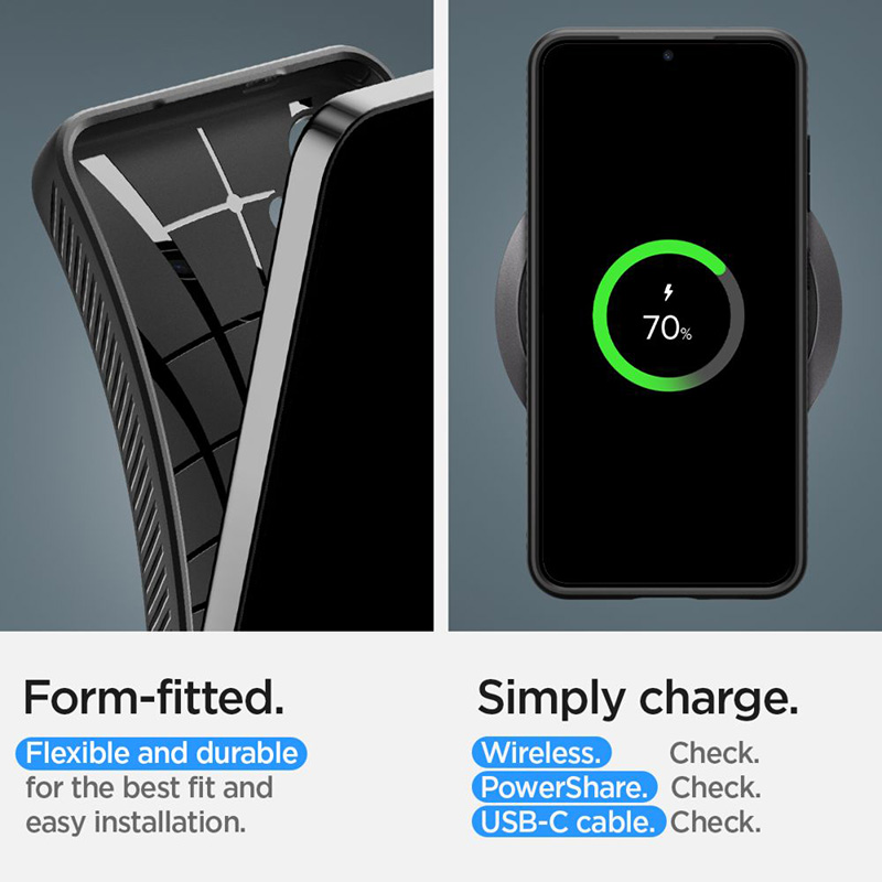 Spigen Liquid Air - Etui do Samsung Galaxy S24+ (Matte Black)