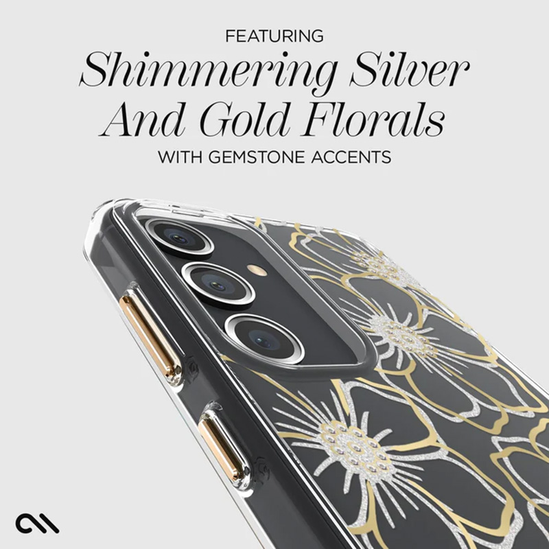 Case-Mate Floral Gems - Etui Samsung Galaxy S24 (Gold)