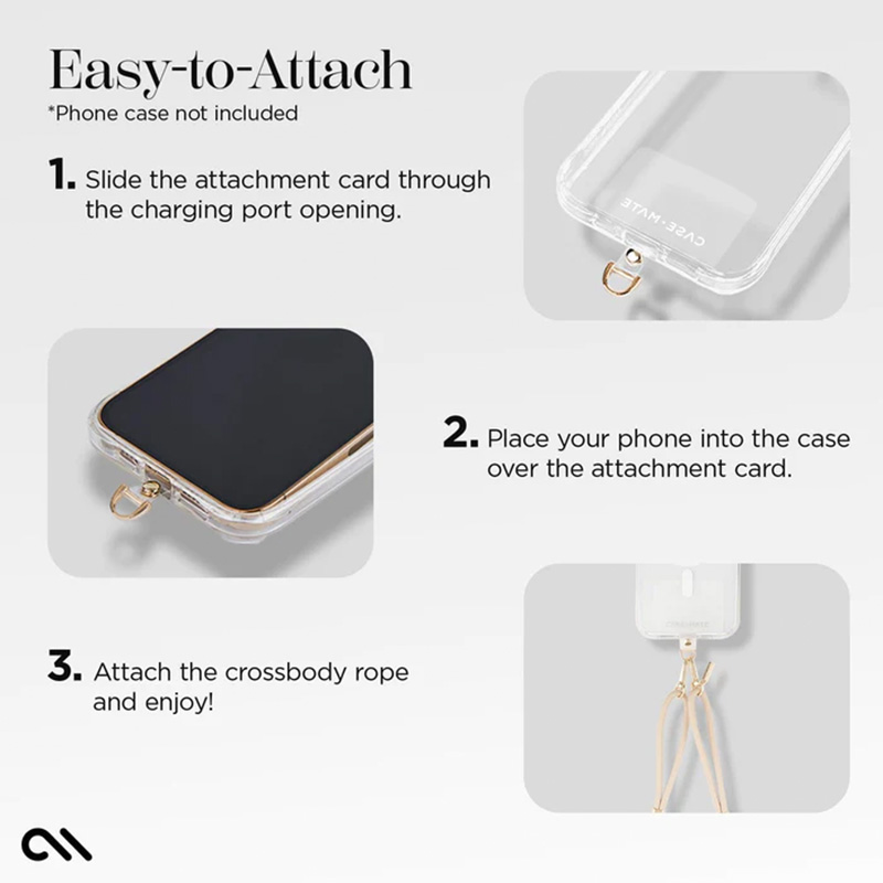 Case-Mate Phone Crossbody Rope – Smycz / pasek na ramię do telefonu (Beige)