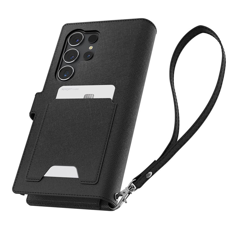 Spigen Wallet S Plus - Etui do Samsung Galaxy S24 Ultra (Czarny)