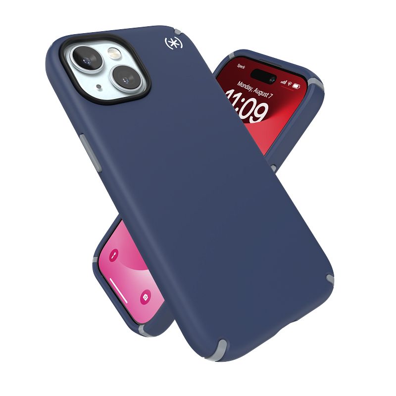 Speck Presidio2 Pro MagSafe - Etui iPhone 16e / iPhone 15 / iPhone 14 / iPhone 13 (Coastal Blue / Dust Grey / White)