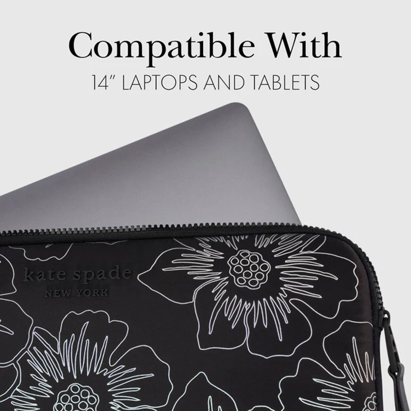 Kate Spade New York Puffer Sleeve - Pokrowiec MacBook Pro 14" / Notebook 14" (Hollyhock Iridescent Black)