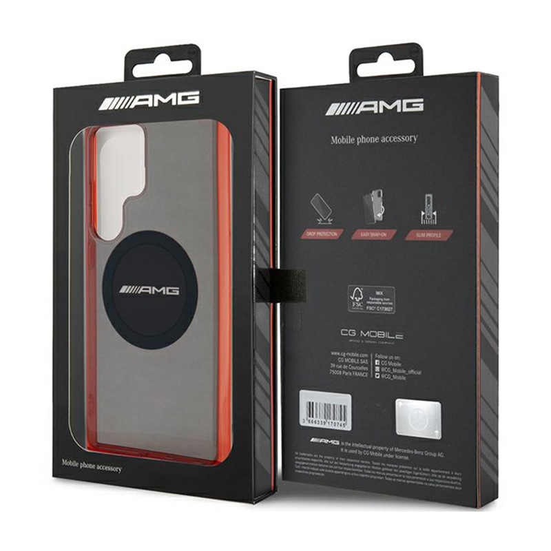 AMG Transparent Bicolor MagSafe - Etui Samsung Galaxy S24 Ultra (czarny)