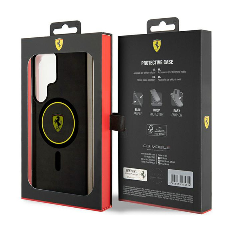 Ferrari IML Smoked Inner Circle Line MagSafe - Etui Samsung Galaxy S24 Ultra (czarny)