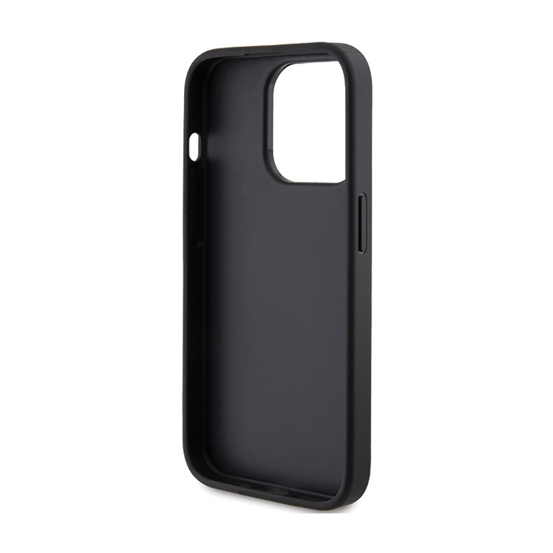Guess 4G Bottom Stripe Metal Logo Collection - Etui iPhone 15 Pro (szary)