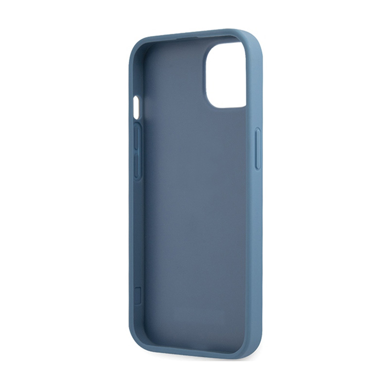 Guess 4G Bottom Stripe Metal Logo Collection - Etui iPhone 15 (niebieski)
