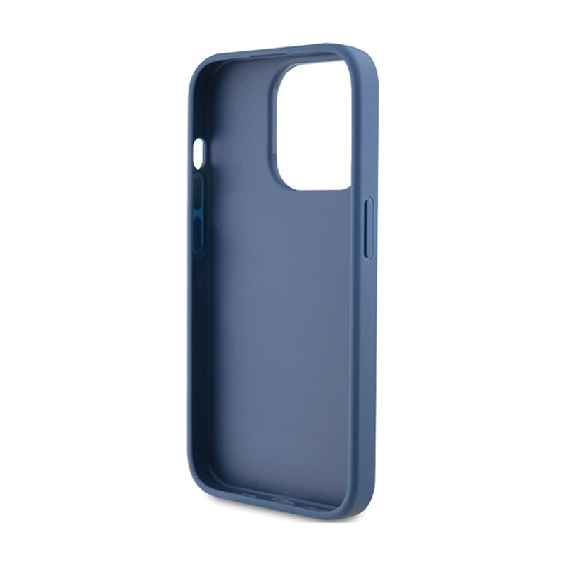 Guess 4G Bottom Stripe Metal Logo Collection - Etui iPhone 15 Pro Max (niebieski)