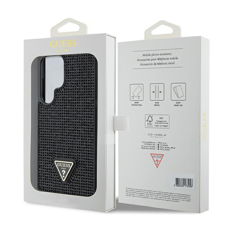Guess Rhinestone Triangle - Etui Samsung Galaxy S24 Ultra (czarny)