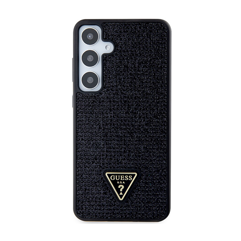 Guess Rhinestone Triangle - Etui Samsung Galaxy S24+ (czarny)
