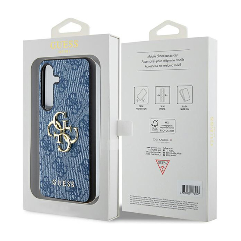 Guess 4G Big Metal Logo - Etui Samsung Galaxy S24 (niebieski)