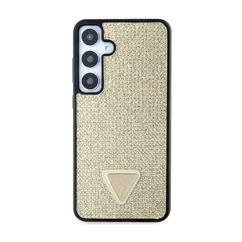 Guess Rhinestone Triangle - Etui Samsung Galaxy S24 (złoty)