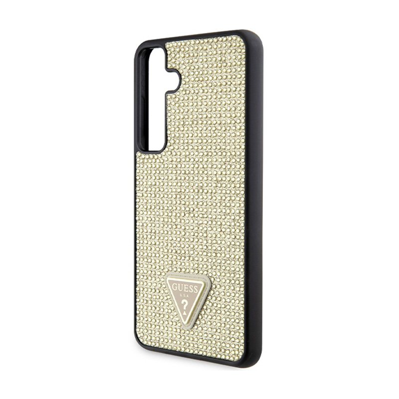 Guess Rhinestone Triangle - Etui Samsung Galaxy S24 (złoty)