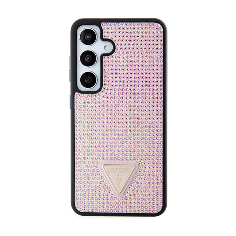 Guess Rhinestone Triangle - Etui Samsung Galaxy S24 (różowy)
