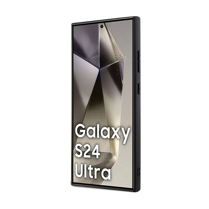 Karl Lagerfeld Fixed Glitter Ikonik Logo Metal Pin - Etui Samsung Galaxy S24 Ultra (srebrny)
