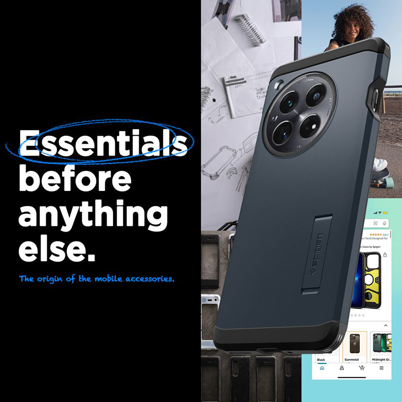 Spigen Tough Armor - Etui do OnePlus 12 (Metal Slate)