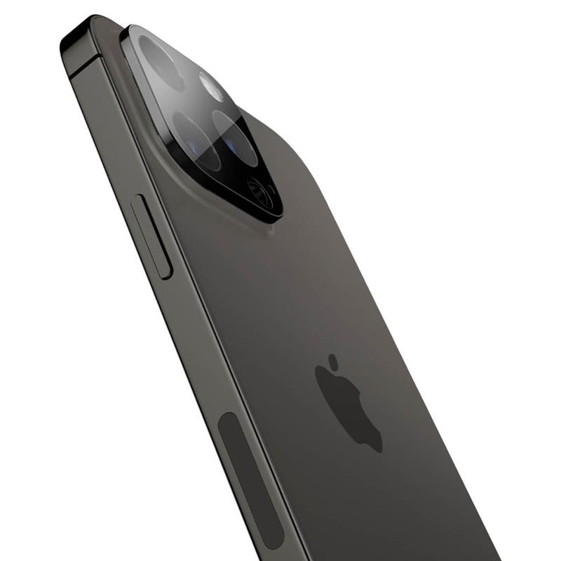Spigen Optik.TR Camera Lens Protector 2-Pack - Szkło ochronne na obiektyw do iPhone 16 Pro / 16 Pro Max / 15 Pro / 15 Pro Max / 14 Pro / 14 Pro Max (Black)