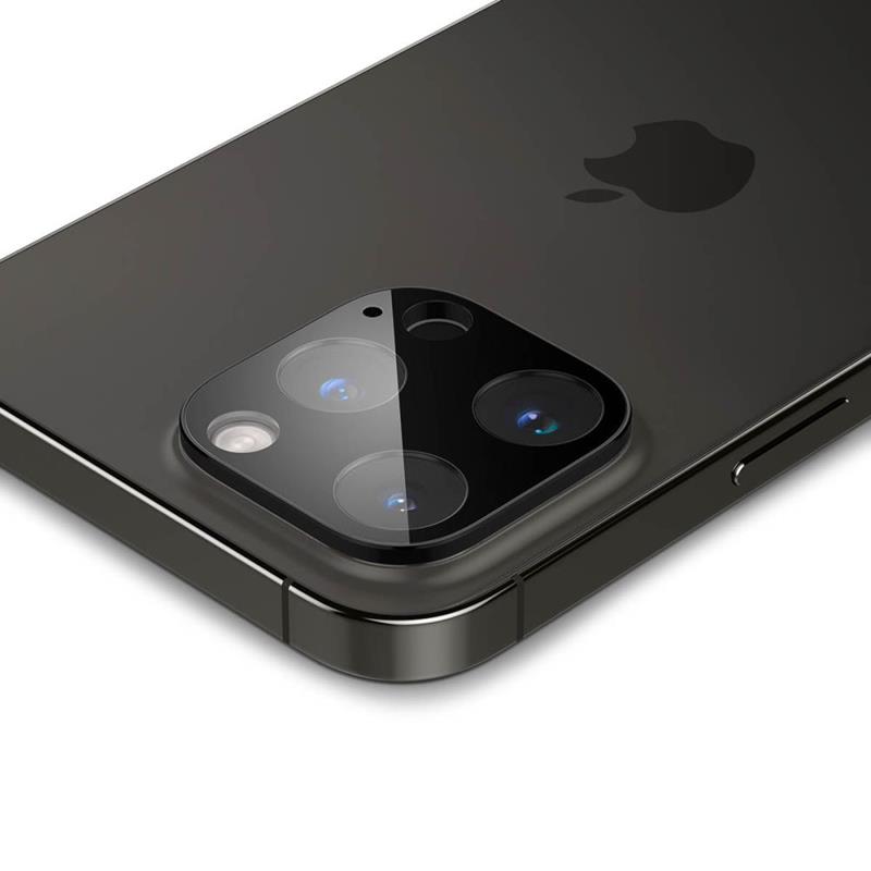 Spigen Optik.TR Camera Lens Protector 2-Pack - Szkło ochronne na obiektyw do iPhone 16 Pro / 16 Pro Max / 15 Pro / 15 Pro Max / 14 Pro / 14 Pro Max (Black)