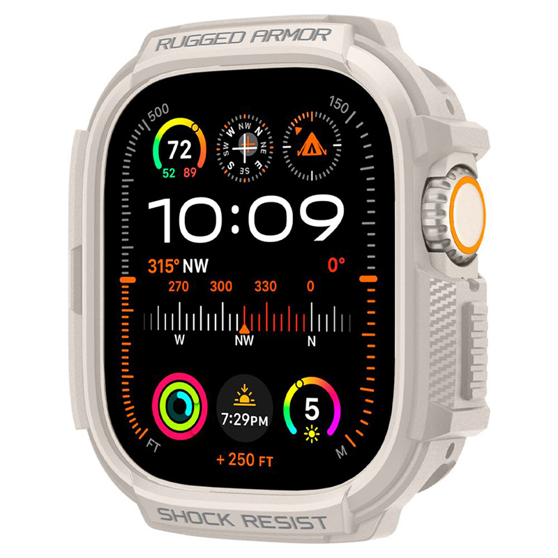 Spigen Rugged Armor - Obudowa do Apple Watch Ultra 1/2 49 mm (Dune Beige)