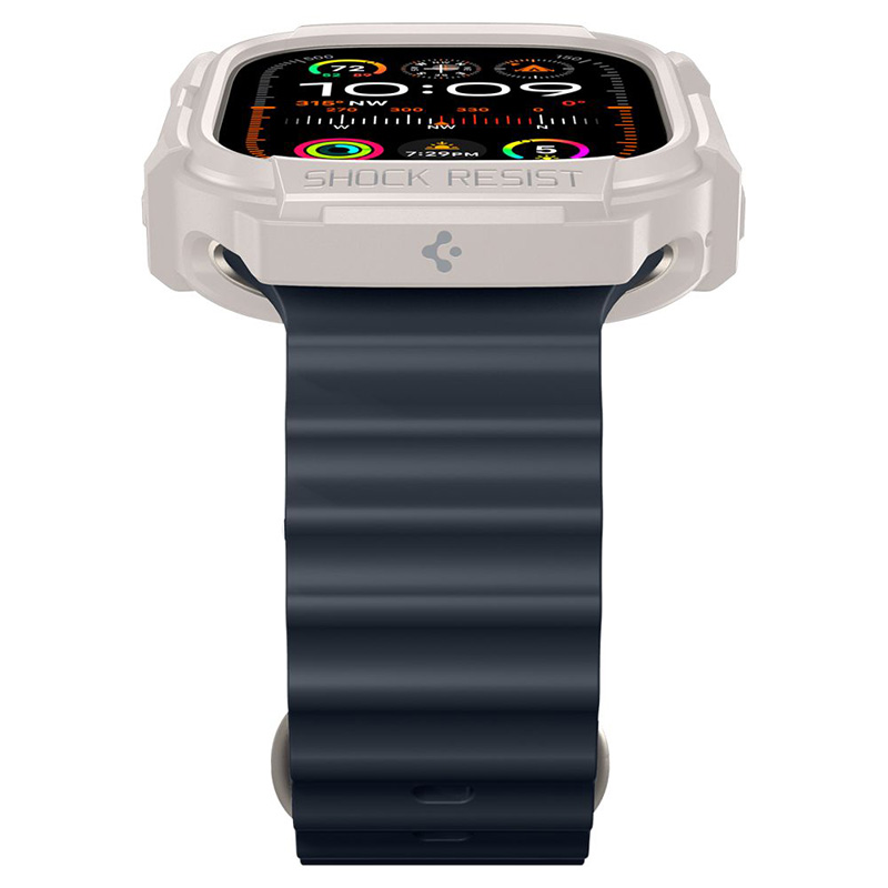 Spigen Rugged Armor - Obudowa do Apple Watch Ultra 1/2 49 mm (Dune Beige)