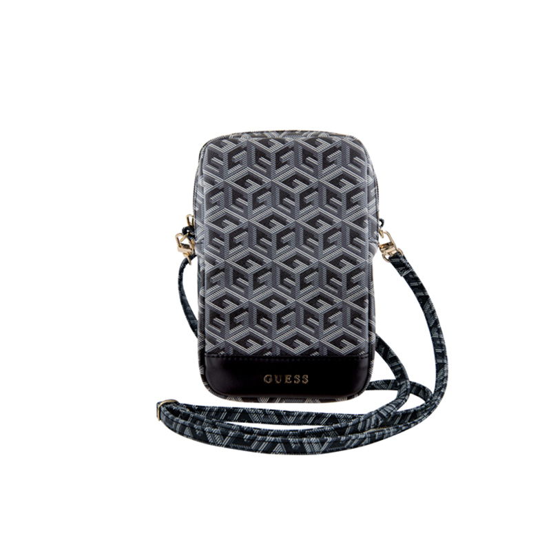 Guess Zip GCube Bottom Stripe - Torebka na telefon (czarny)