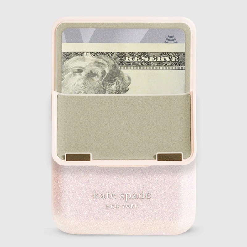 Kate Spade New York MagSafe Flip Wallet - Portfel magnetyczny (That Sparkle Pink)