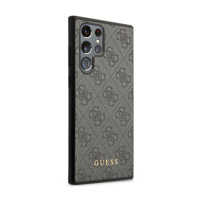 Guess 4G Metal Gold Logo - Etui Samsung Galaxy S24 Ultra (czarny)