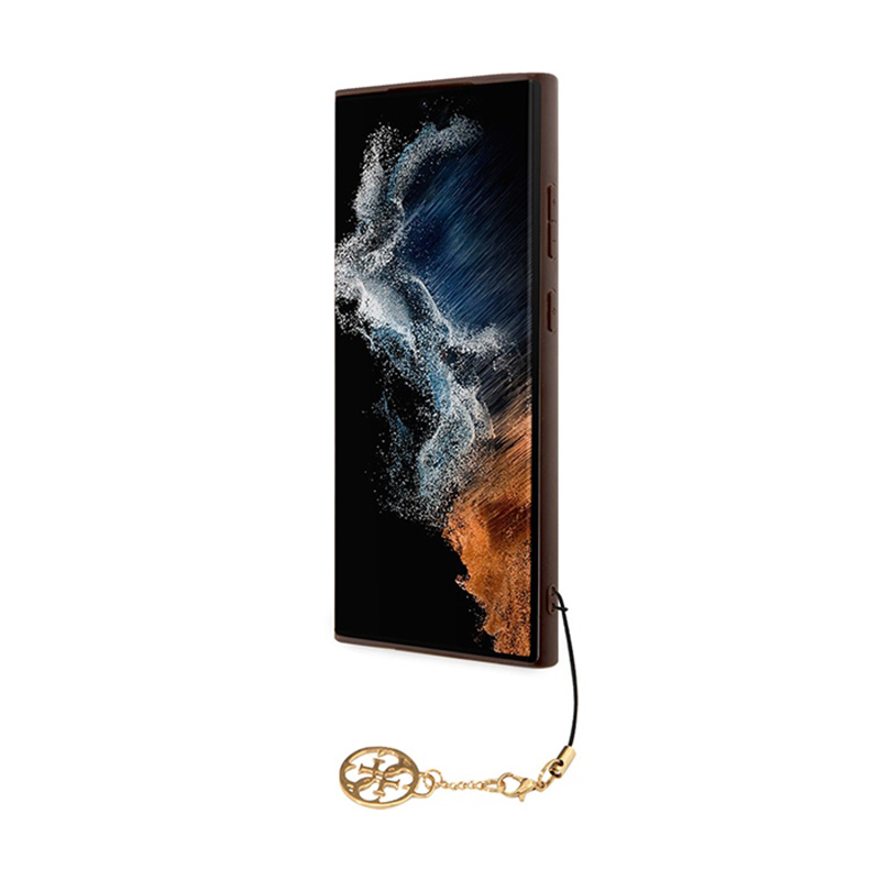 Guess 4G Charms Collection - Etui Samsung Galaxy S24 Ultra (brązowy)