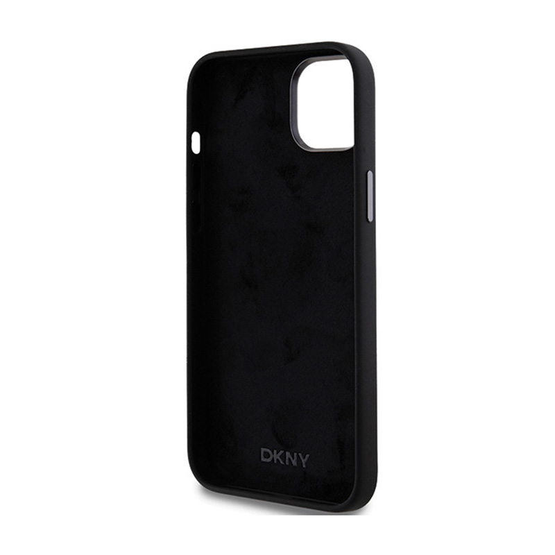 DKNY Liquid Silicone Metal Logo - Etui iPhone 15 Plus / 14 Plus (czarny)