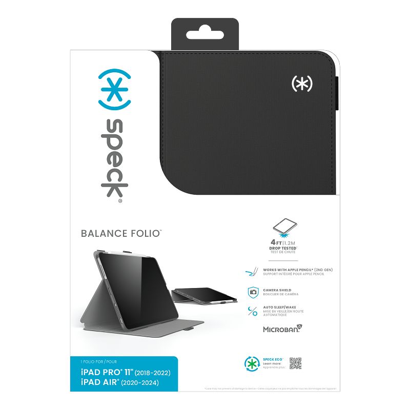 Speck Balance Folio – Etui iPad Air 11” M3 (2025) / M2 (2024) / iPad Air 10.9” (5-4 gen.) (2022-2020) / iPad Pro 11" (2022-2018) (Black)