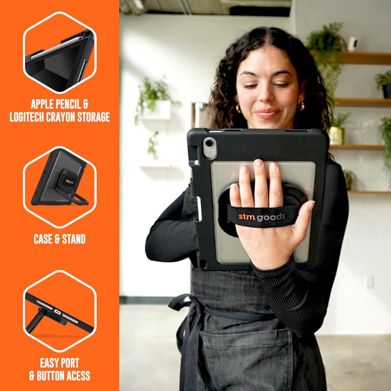 STM Dux Swivel - Etui pancerne iPad 11" (2025) / 10.9" (2022) (czarny)