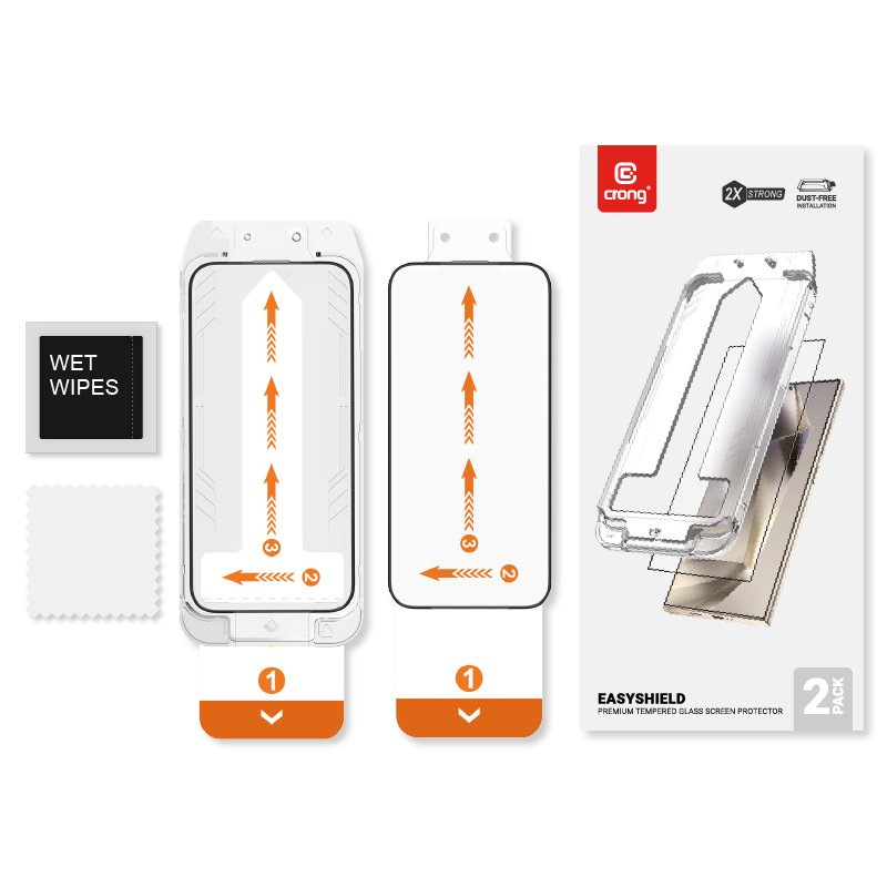 Crong EasyShield 2-Pack - Szkło hartowane Samsung Galaxy S25+ / S24+ (2 sztuki)