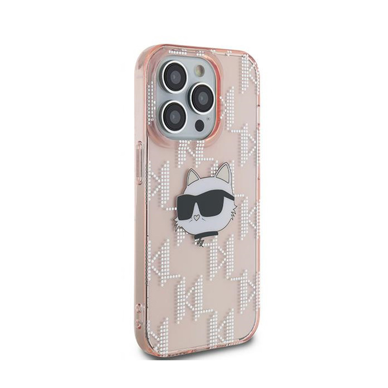 Karl Lagerfeld IML Choupette Head & Monogram - Etui iPhone 13 Pro Max (różowy)