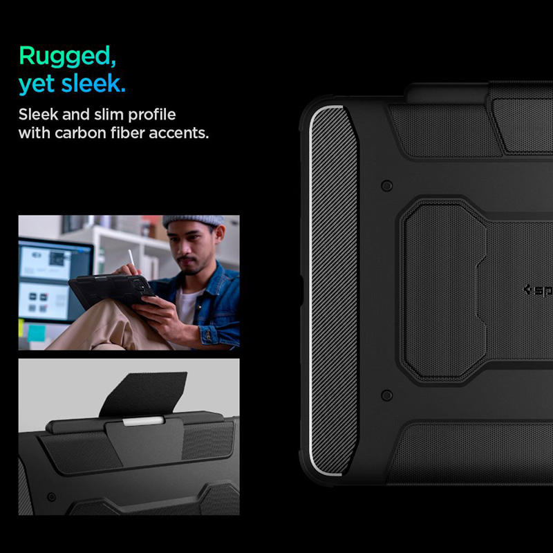 Spigen Rugged Armor Pro - Etui do iPad Pro 13" (M4, 2024) (Black)
