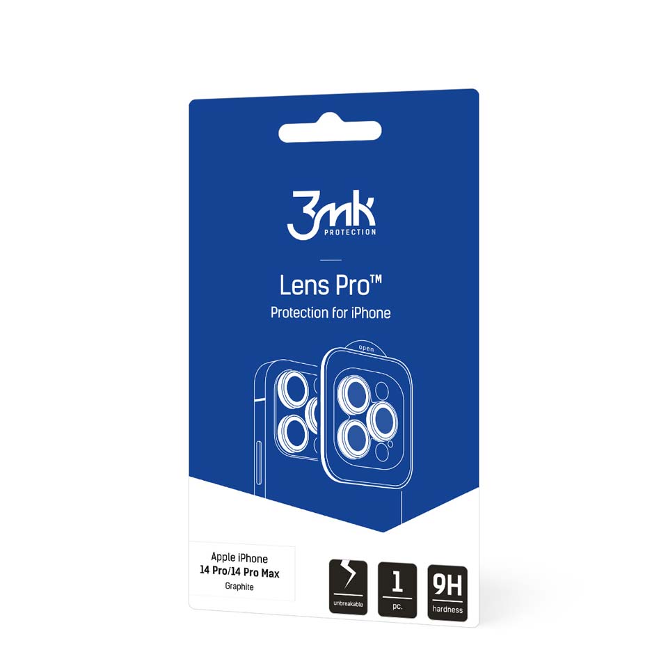 3mk Lens Protection Pro - Szkło na obiektyw aparatu iPhone 14 Pro / 14 Pro Max (Grafitowy)