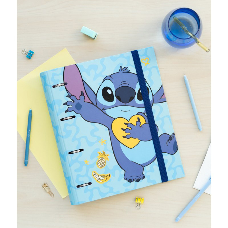 Disney Stitch - Segregator A4 z kolekcji Tropical (4 ringi, gumka)