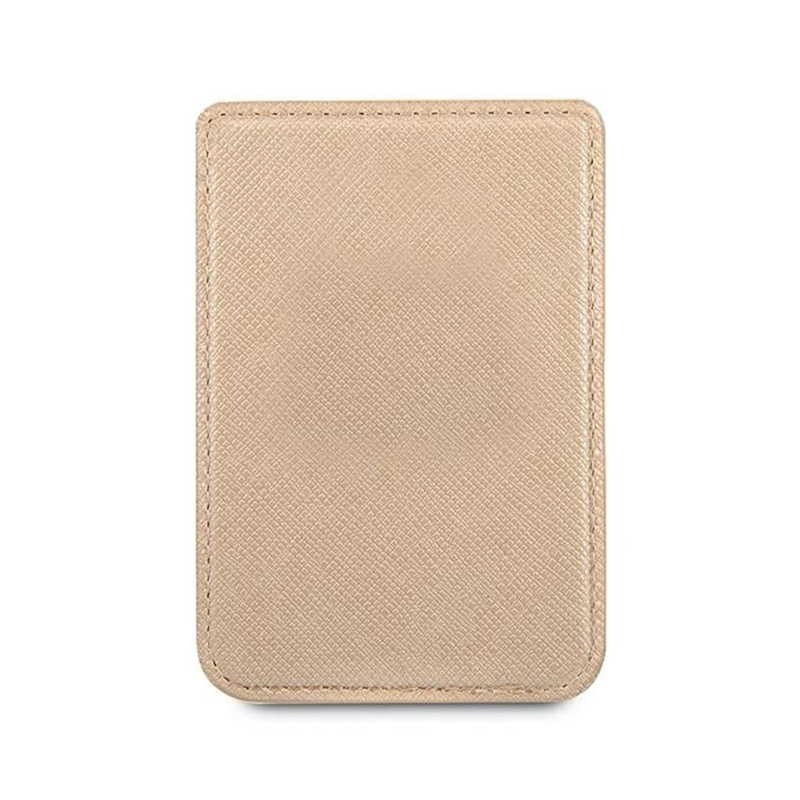 Guess Wallet Card Slot MagSafe Saffiano - Portfel magnetyczny (złoty)