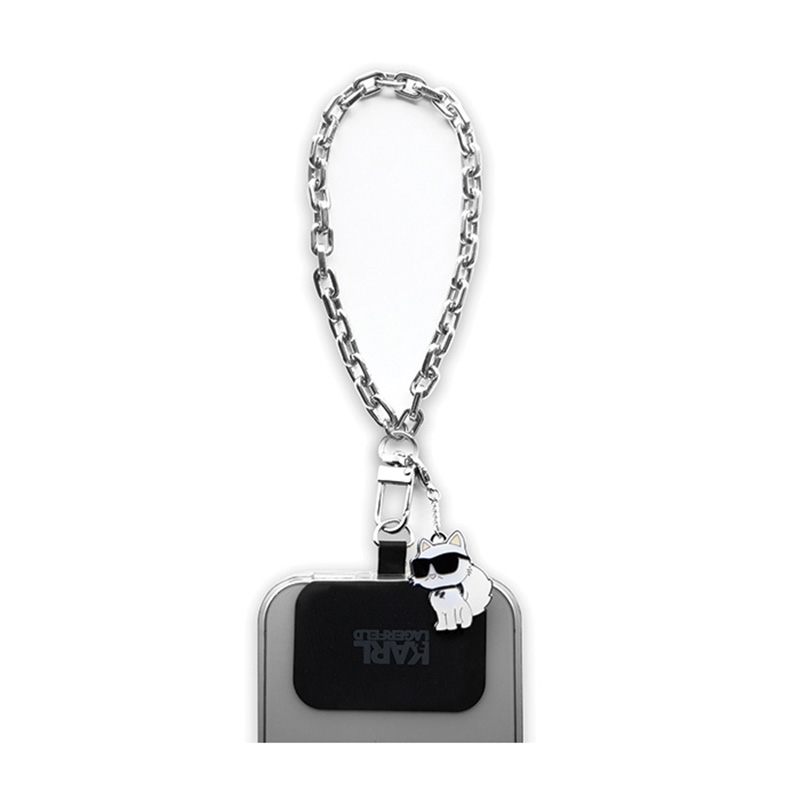 Karl Lagerfeld Universal Hand Strap Choupette – Smyczka / zawieszka do telefonu (srebrny)