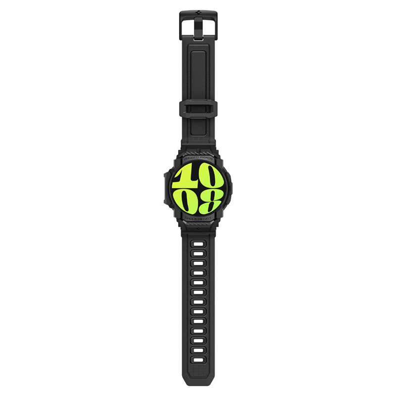 Spigen Rugged Armor Pro - Pasek + etui do Samsung Galaxy Watch 7 44 mm (Matte Black)