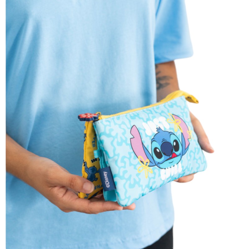 Disney Stitch - Piórnik 3-komorowy z kolekcji Tropical