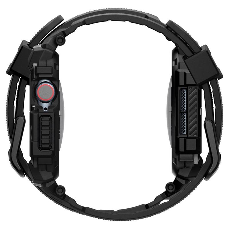 Spigen Rugged Armor Pro - Pasek z obudową do Apple Watch 10 46 mm (Matte Black)