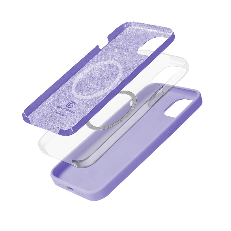 Crong Color Cover Magnetic - Etui iPhone 14 / iPhone 13 MagSafe (fioletowy)