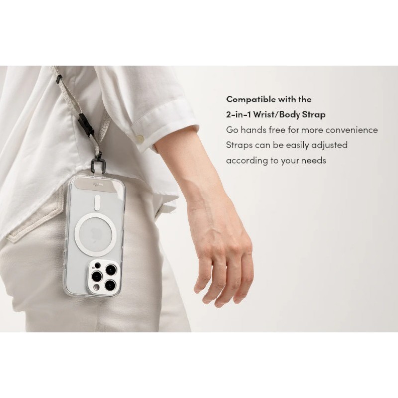 Moshi iGlaze MagSafe - Etui iPhone 16 Pro (Luna Silver)