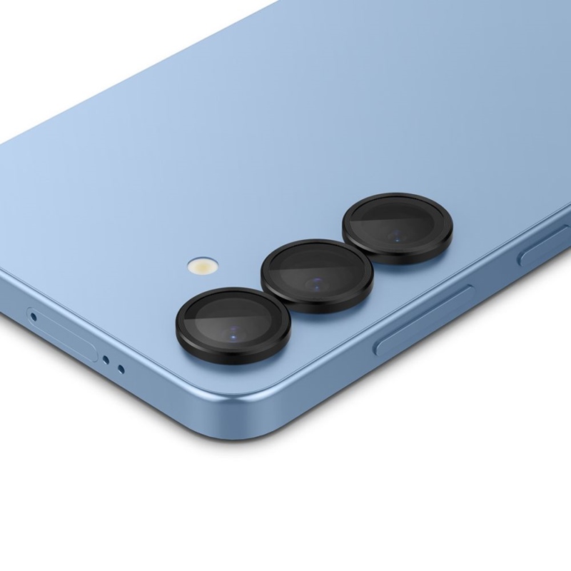 Spigen Optik Pro GLAS.TR EZ Fit Camera Protector 2-Pack - Szkło ochronne na obiektyw do Samsung Galaxy S25+ (2 szt) (Czarny)