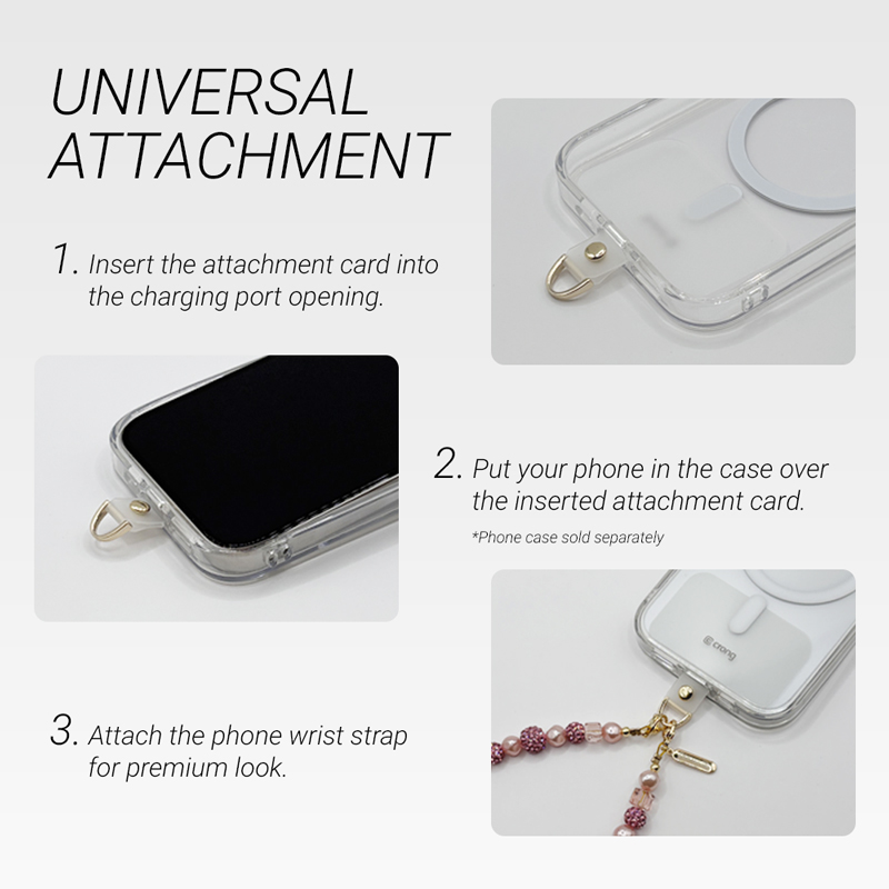 Crong Phone Crossbody - Smycz zawieszka do telefonu (Gold Link)