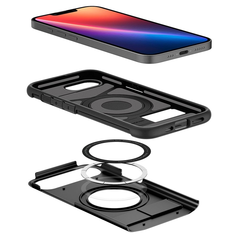 Spigen Slim Armor Mag MagSafe - Etui do iPhone 16e (Czarny)