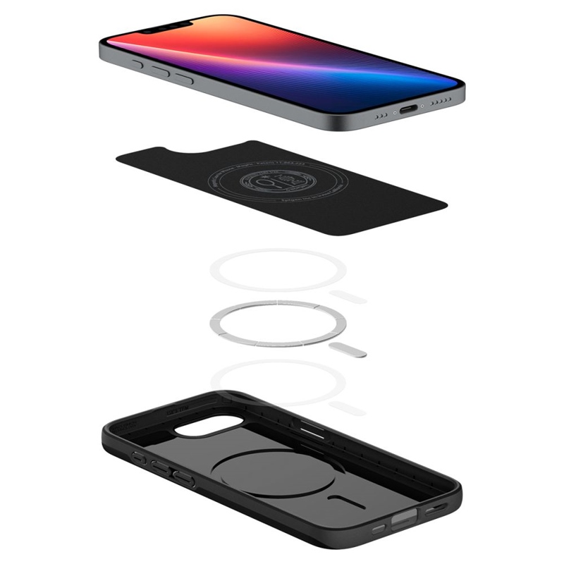 Spigen Thin Fit Mag MagSafe - Etui do iPhone 16e (Czarny)